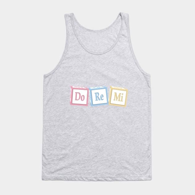 Do Re Mi Musical Baby Blocks Tank Top by Mozartini